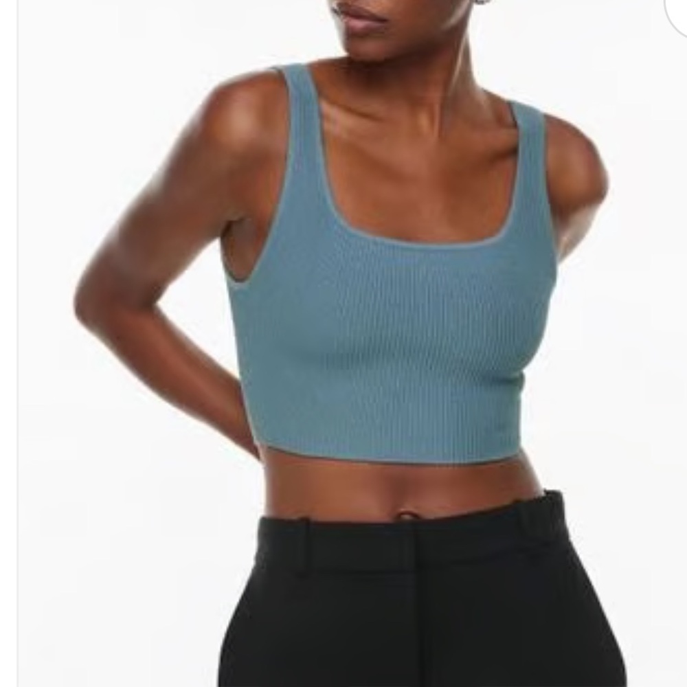 Babaton Sculpt Knit Squareneck Cropped Tank